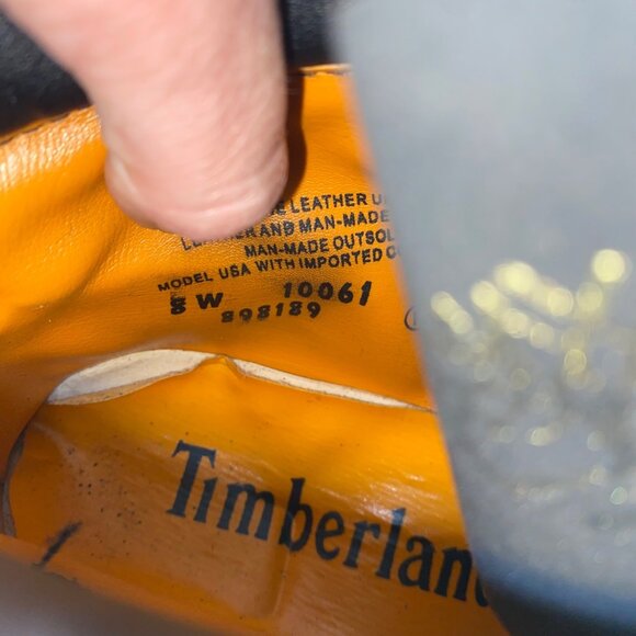 Timberland 10061 Boots Shoes Black Gold Chain - Picture 11 of 12